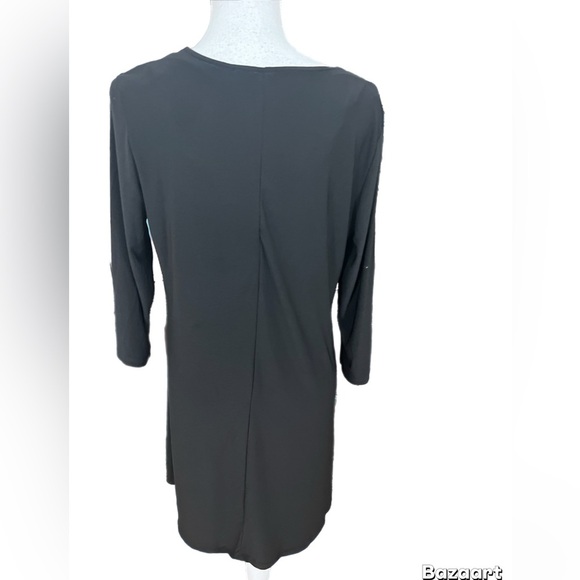 New Directions Women Black Dress Midi Size Medium 3/4 Sleeve. Pull On - Picture 3 of 4